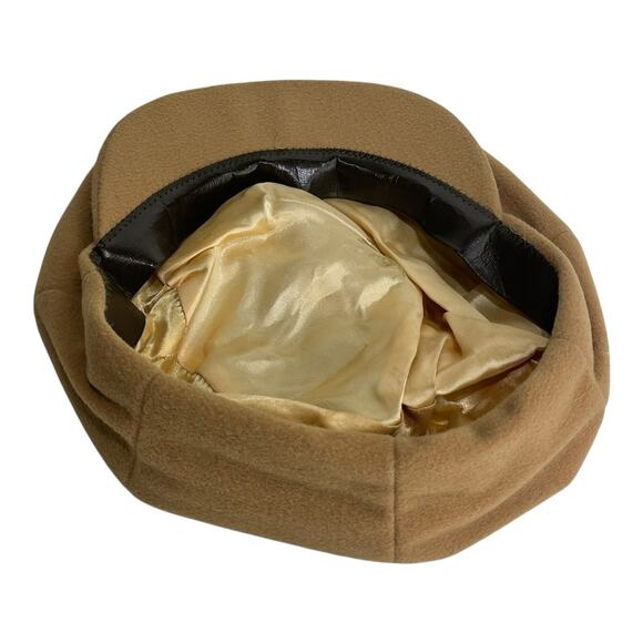 golden gate hat company beret brown tan union made 7 3/8 - Picture 2 of 4